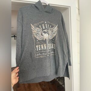 Maurices Dark Gray Graphic Sweatershirt